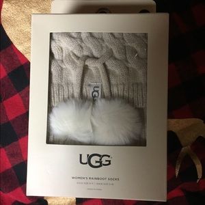 Ugg boot topper rain boot socks new in box